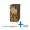 Bronze urn with ornate front