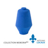 Blue ceramic reliquary
