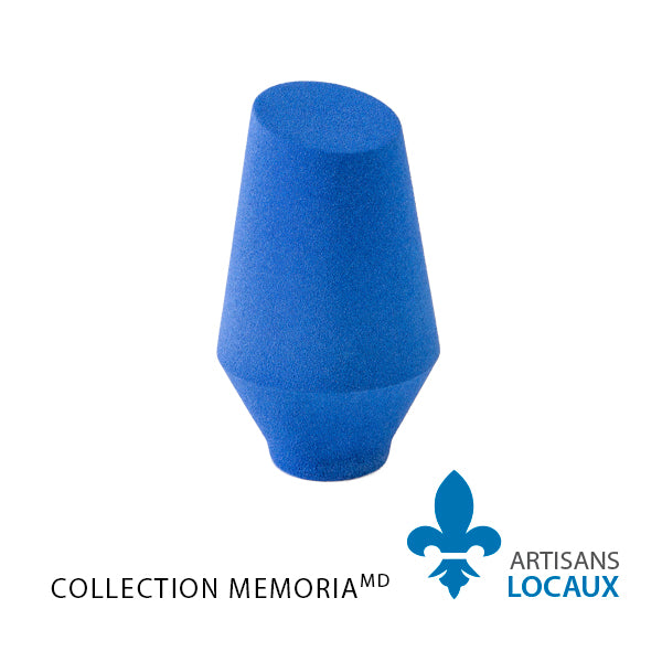 Blue ceramic reliquary