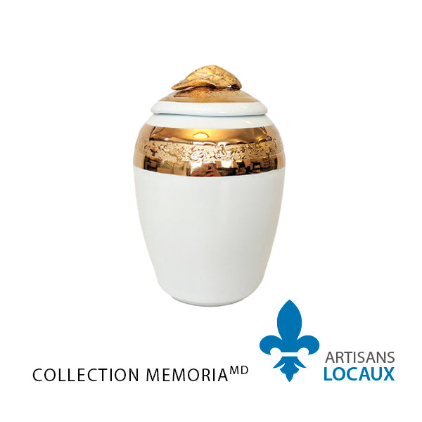 Reliquaire feuille dorée