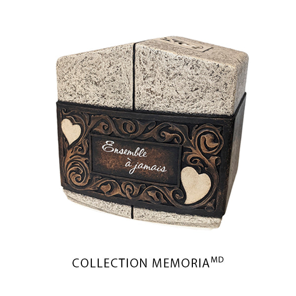 Urne double en pierre Ensemble à jamais