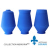 Matte blue ceramic urn
