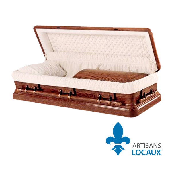 Solid oak coffin