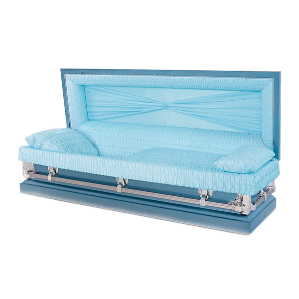 20-gauge blue aries steel coffin