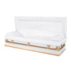 20-gauge white aries steel coffin