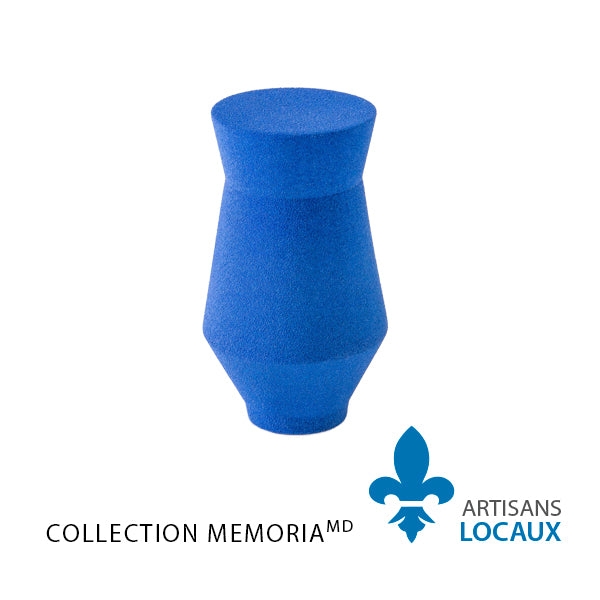 Blue ceramic reliquary