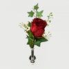 Red rose for niche vase 