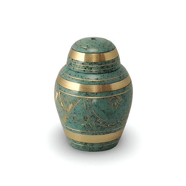 Reliquary amphora turquoise brass